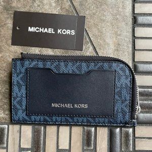 Michael Kors L Zip Mini Wallet Admiral NWT